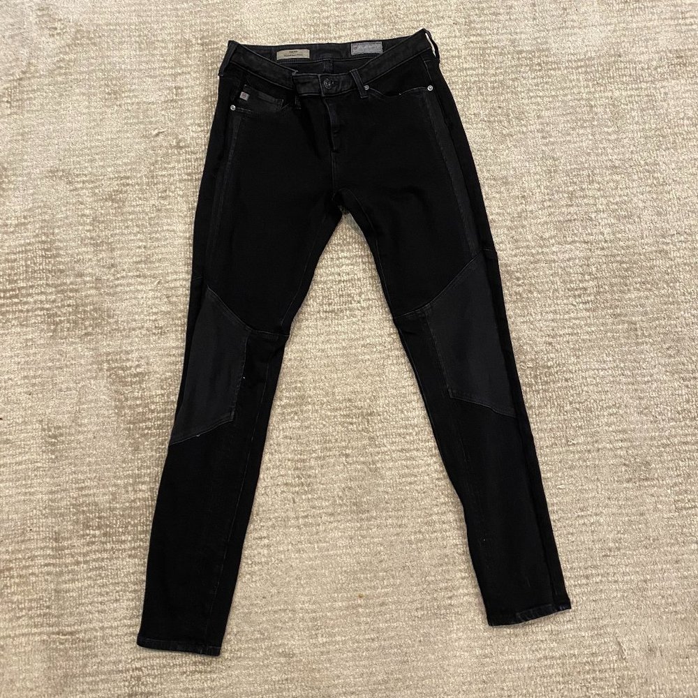 AG Kit Seamed Legging Ankle Jean Black 27